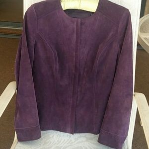 Purple suede jacket, extraordinary color